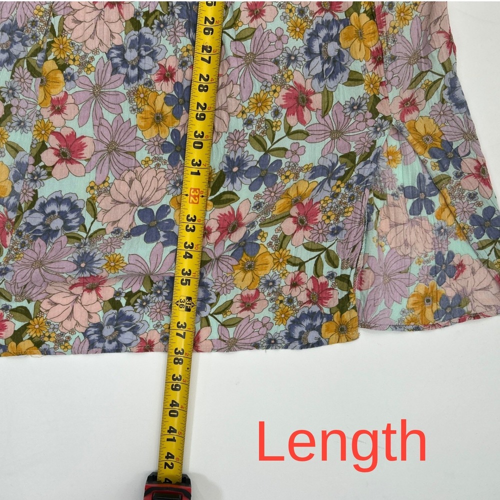 Angie Floral Boho Midi Dress Cottagecore Fairycore Sundress Medium Romantic - Picture 10 of 14
